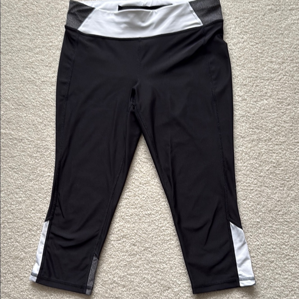 Black and White Athletic Capris